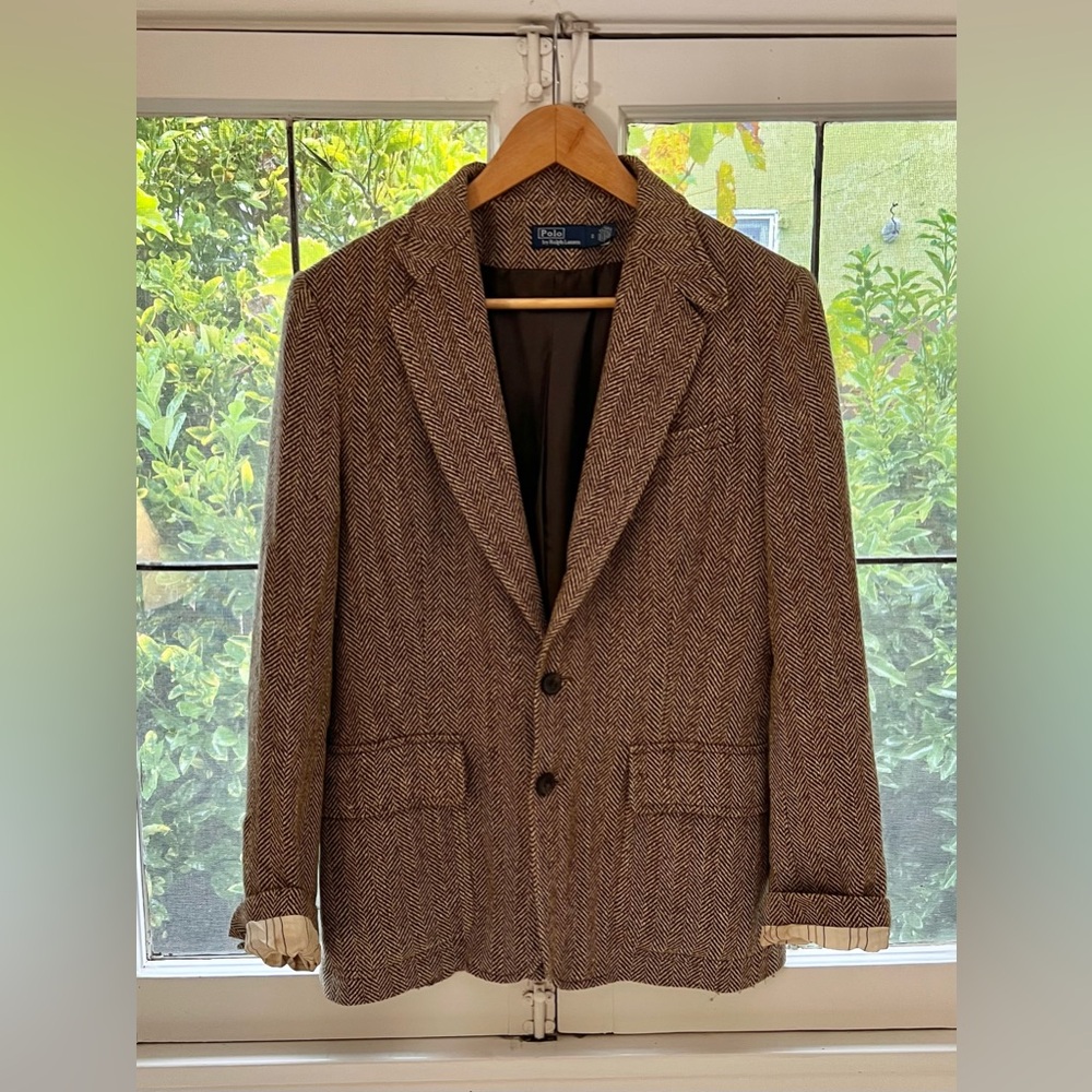 Polo Ralph Lauren Women’s  Brown Herringbone Blazer